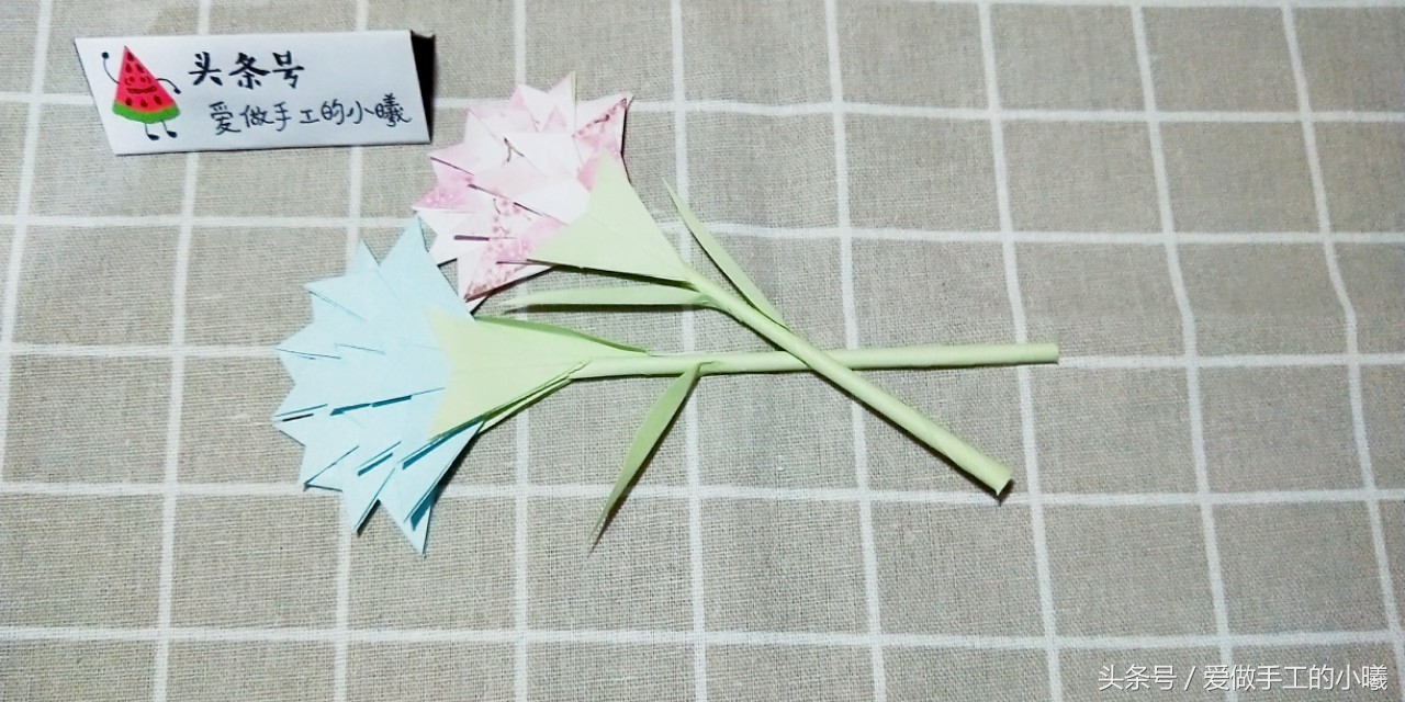 立体花朵折纸教程康乃馨,花朵折纸教程
