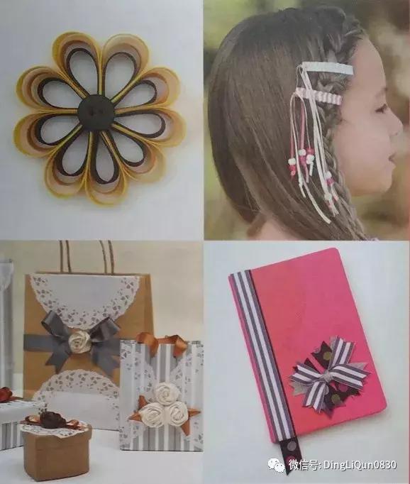 丝带发夹编法大全,丝带编发蝴蝶结扎法