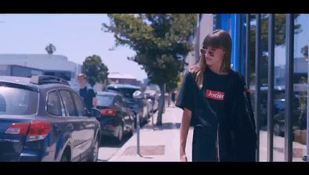 美国洛杉矶步行街美女小姐姐,美国洛杉矶街头小姐姐