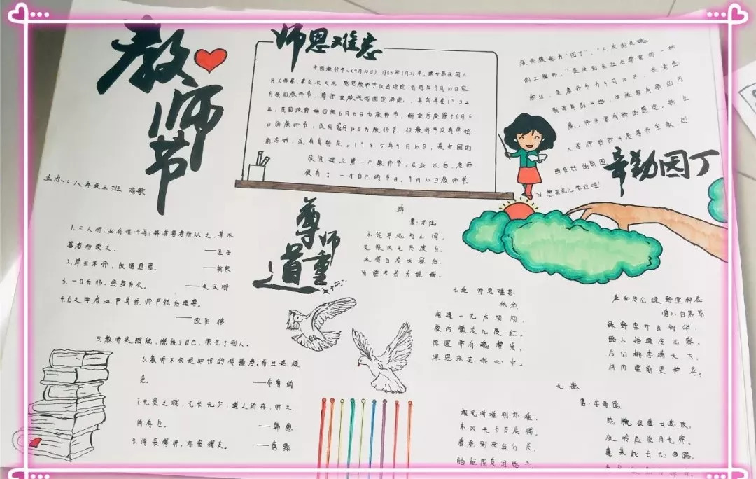 老师,都江堰小朋友用画笔为您的节日喝彩!