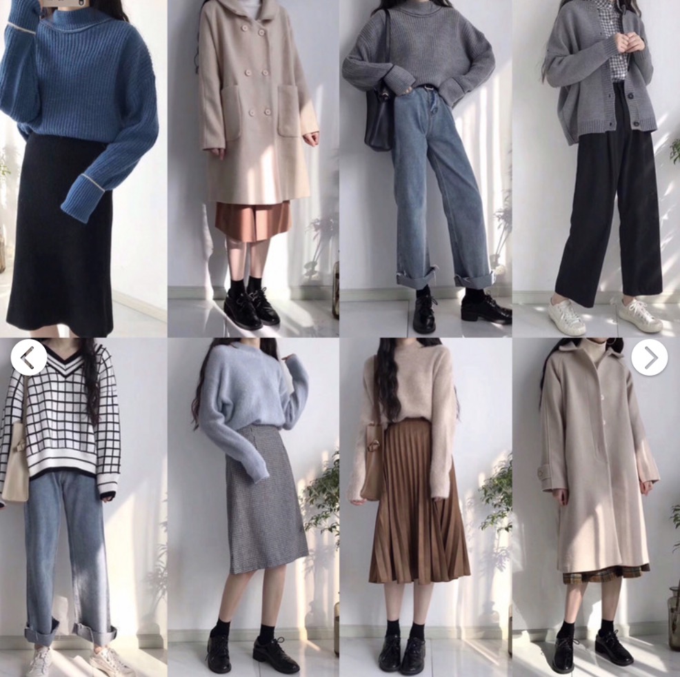 秋冬韩系温柔风穿搭小个子,秋冬温柔韩系穿搭