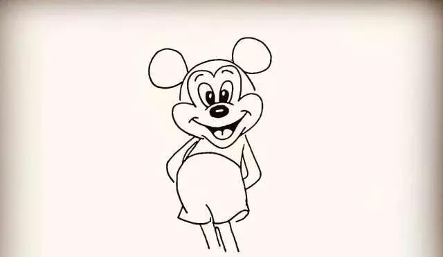 画米老鼠简笔画,米老鼠的简笔画简单又好看
