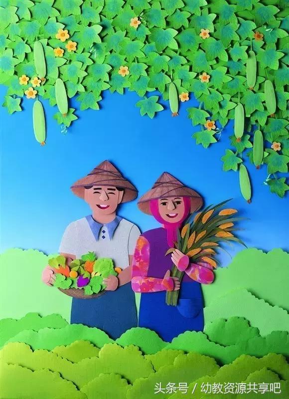 幼儿园粘墙上创意手工简单,幼儿园老师手工粘贴作品