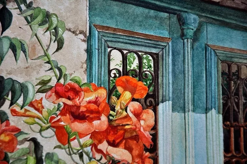 她画的超写实水彩花卉美到窒息,让人惊艳的水彩画