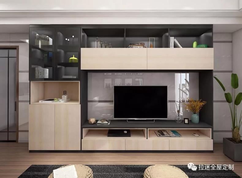 简约现代的定制电视柜，魅力简直无法阻挡