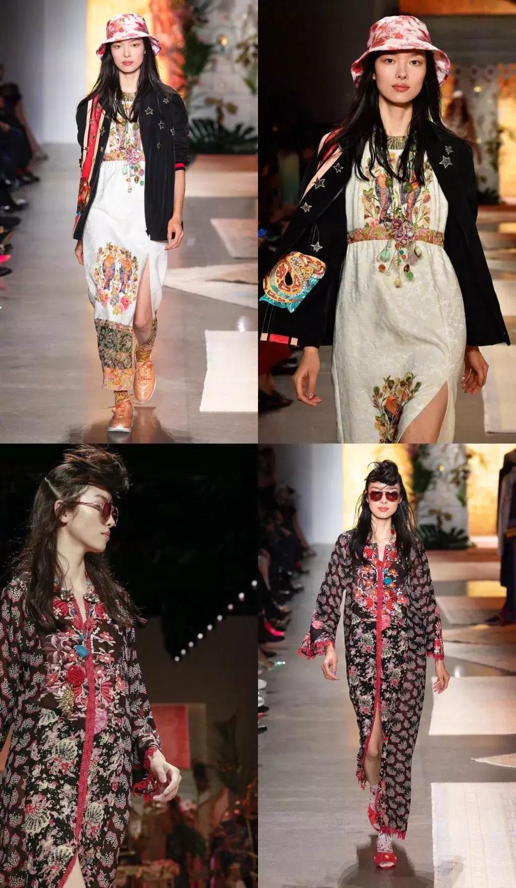 明星看刘雯何穗奚梦瑶走秀,刘雯何穗奚梦瑶维密