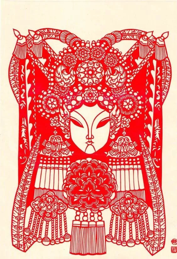 民间剪纸艺术冰墩墩,中国民间剪纸艺术基本步骤和流程