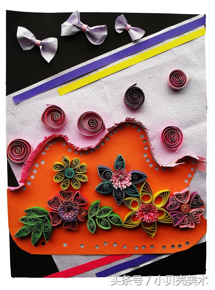 衍纸美术创意作品,衍纸艺术儿童作品