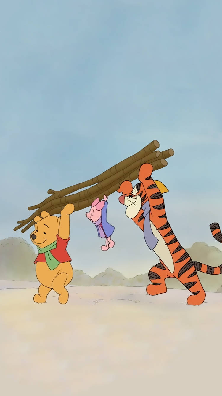 「小熊维尼壁纸」我最爱和朋友们玩了