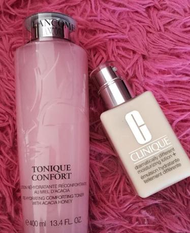 干皮救星爽肤水兰蔻粉水,干皮必备大牌单品兰蔻粉水倩碧