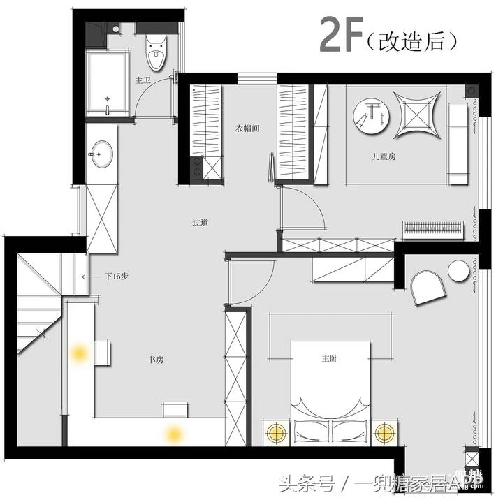 五口之家的房间,五口之家60平复式