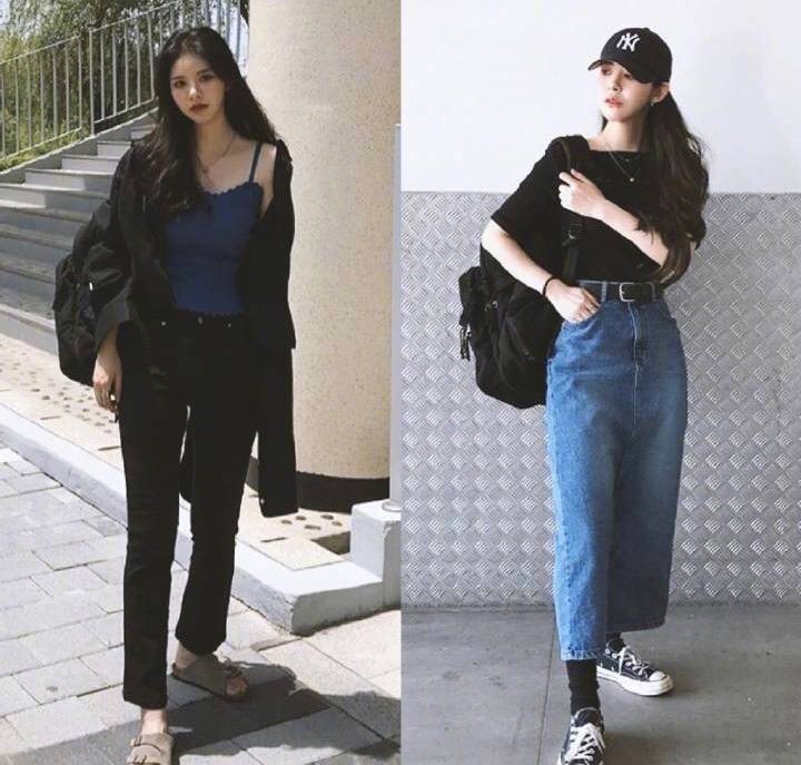 好看穿搭女秋天酷酷的,酷酷girl衣服搭配