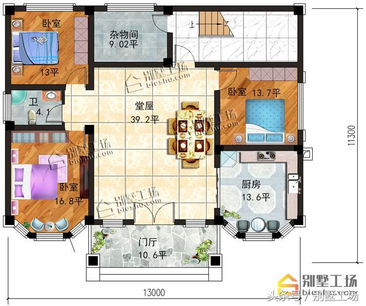 四层带独立楼梯别墅设计图,四层100平米别墅设计效果
