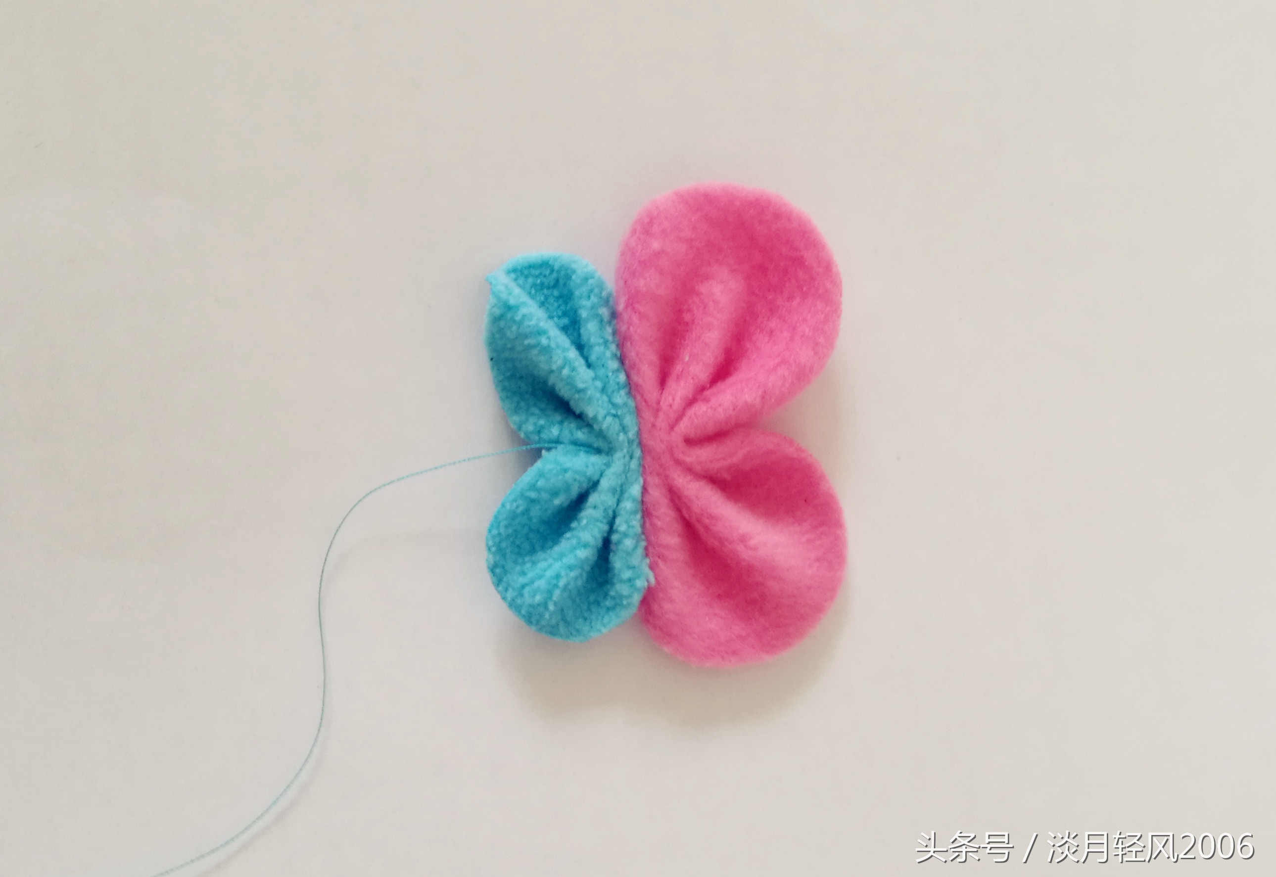 不织布做蝴蝶和甲壳虫,不织布蝴蝶简单手工图片