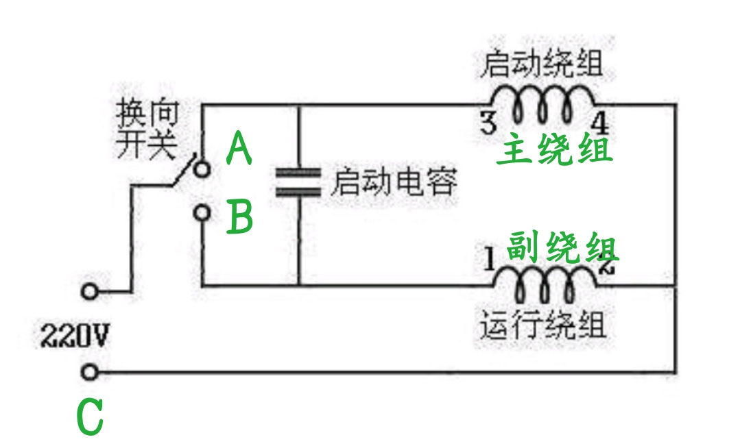 单相电机正反转怎么接点动开关,单相电机正反转控制按钮接法