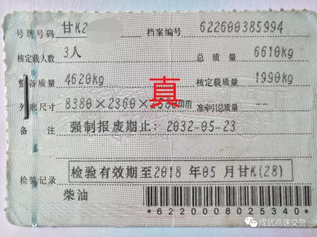 陇南一男子花200元办了一个假的行驶证副页，究竟是为了什么？