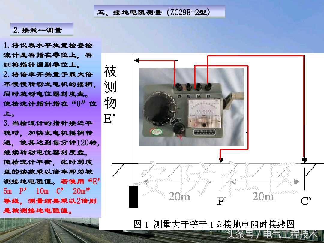 用摇表怎么测量地线接地电阻,接地摇表测量接地电阻的正确步骤