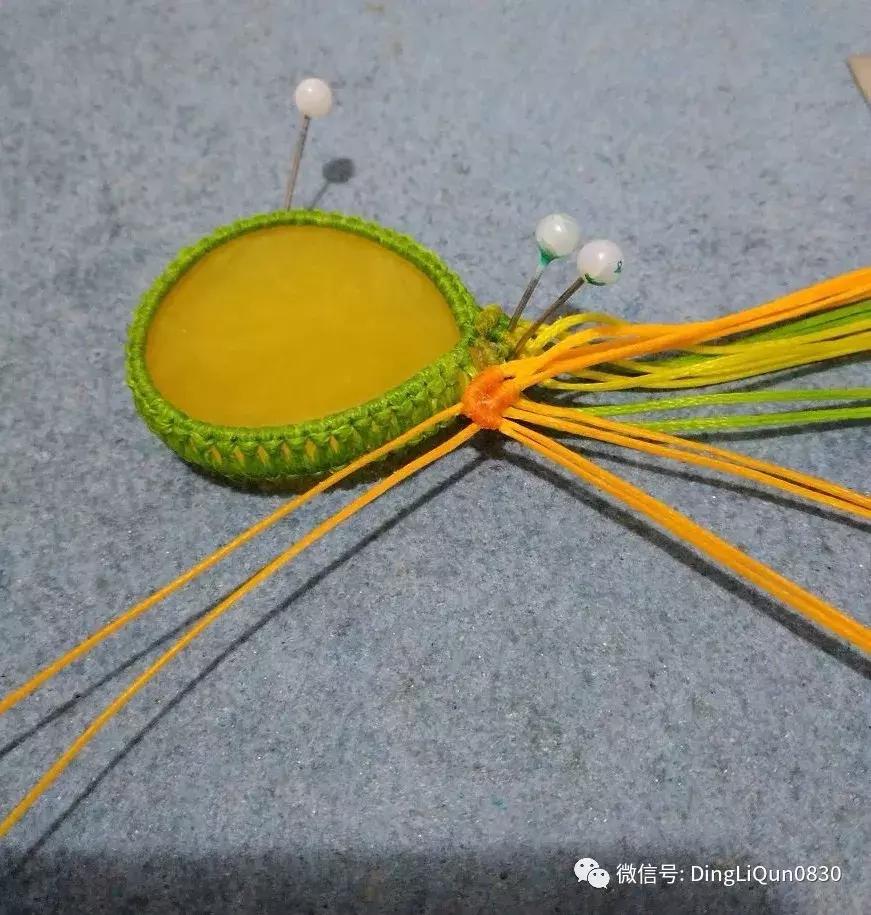 绳编宝石吊坠教程,石头吊坠穿珠子编绳教程