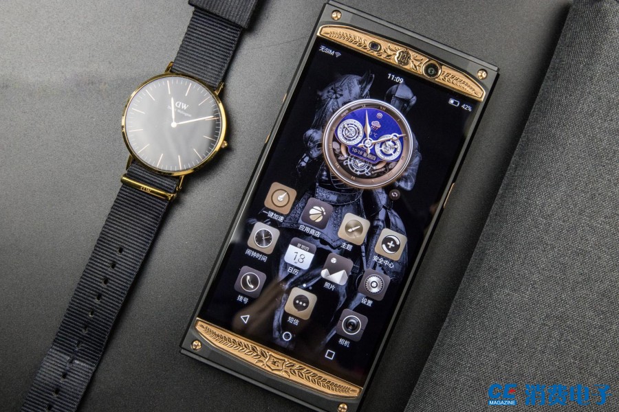 顶级奢华手机HANMAC骑士III开箱图赏，蓝宝石、钛合金、鳄鱼皮！