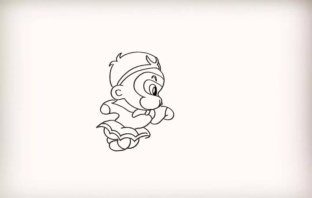 很可爱的孙悟空简笔画,简笔画西游记孙悟空的画法