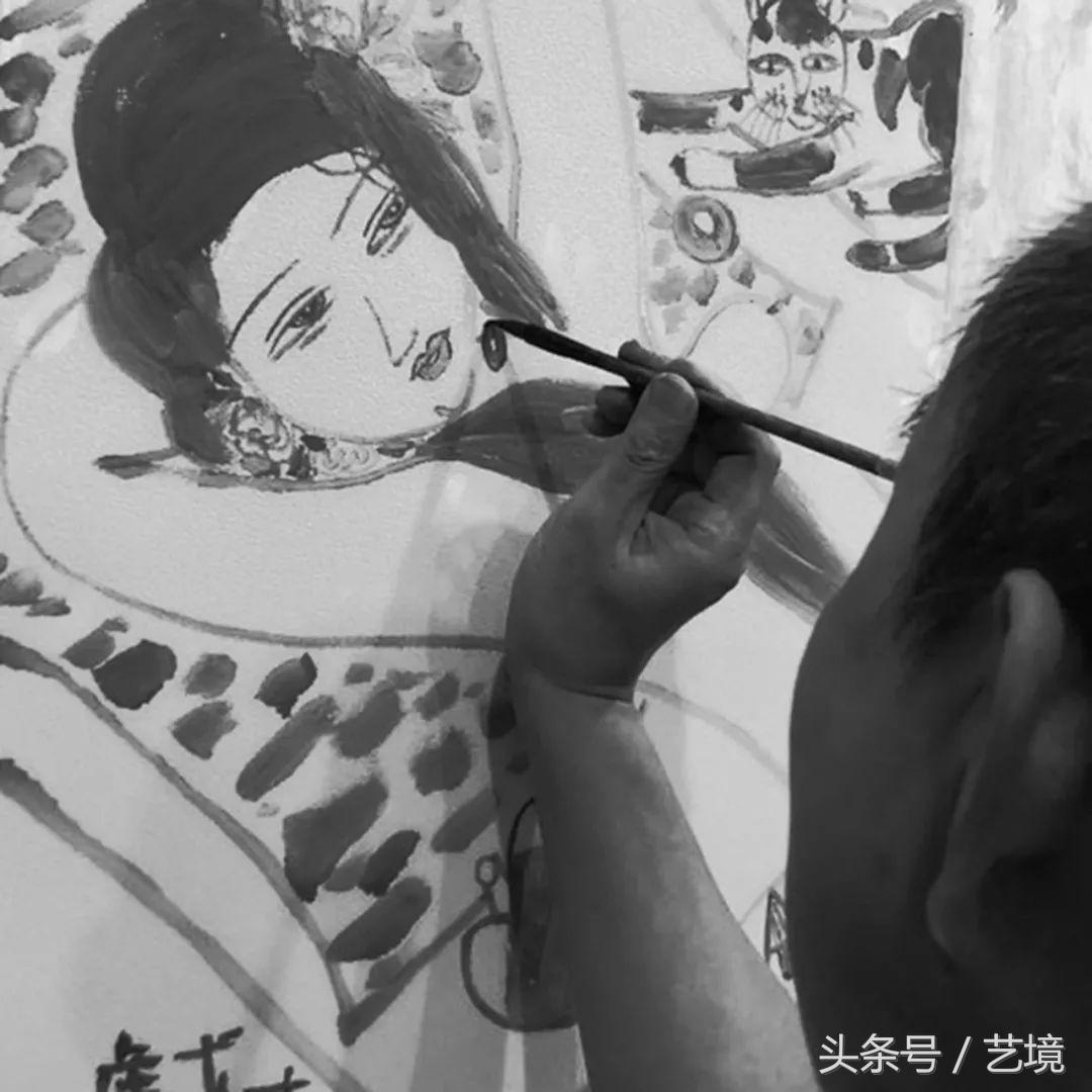 古涧一枝梅原文,梅兰竹菊手绘釉上彩瓷板画