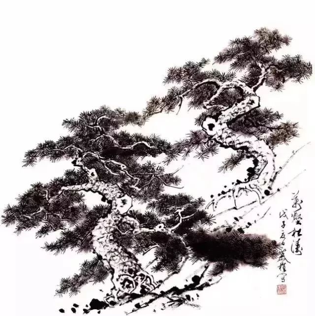 松树怎么画简单又漂亮国画,又简单又好看的松树怎么画