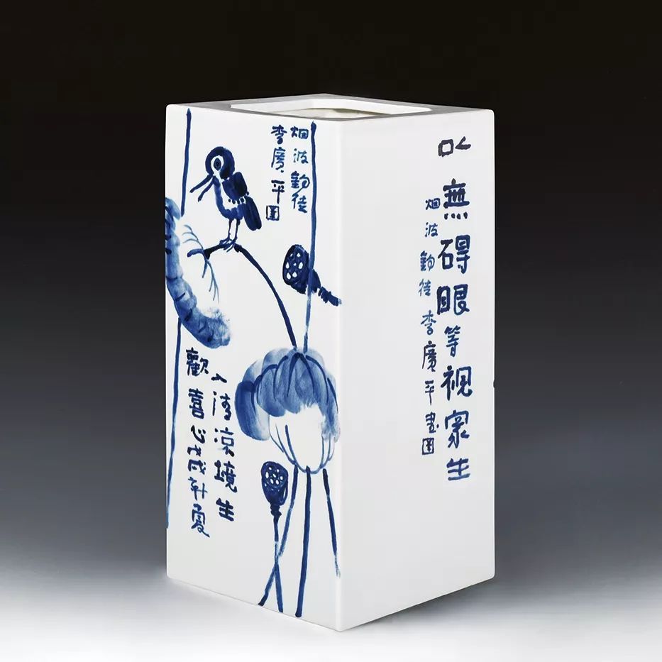 古涧一枝梅,梅兰竹菊手绘釉上彩瓷板画