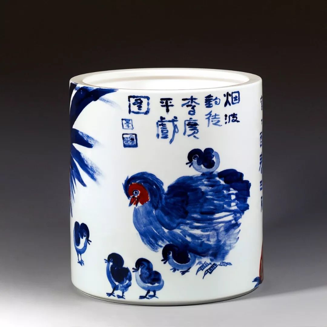 古涧一枝梅,梅兰竹菊手绘釉上彩瓷板画