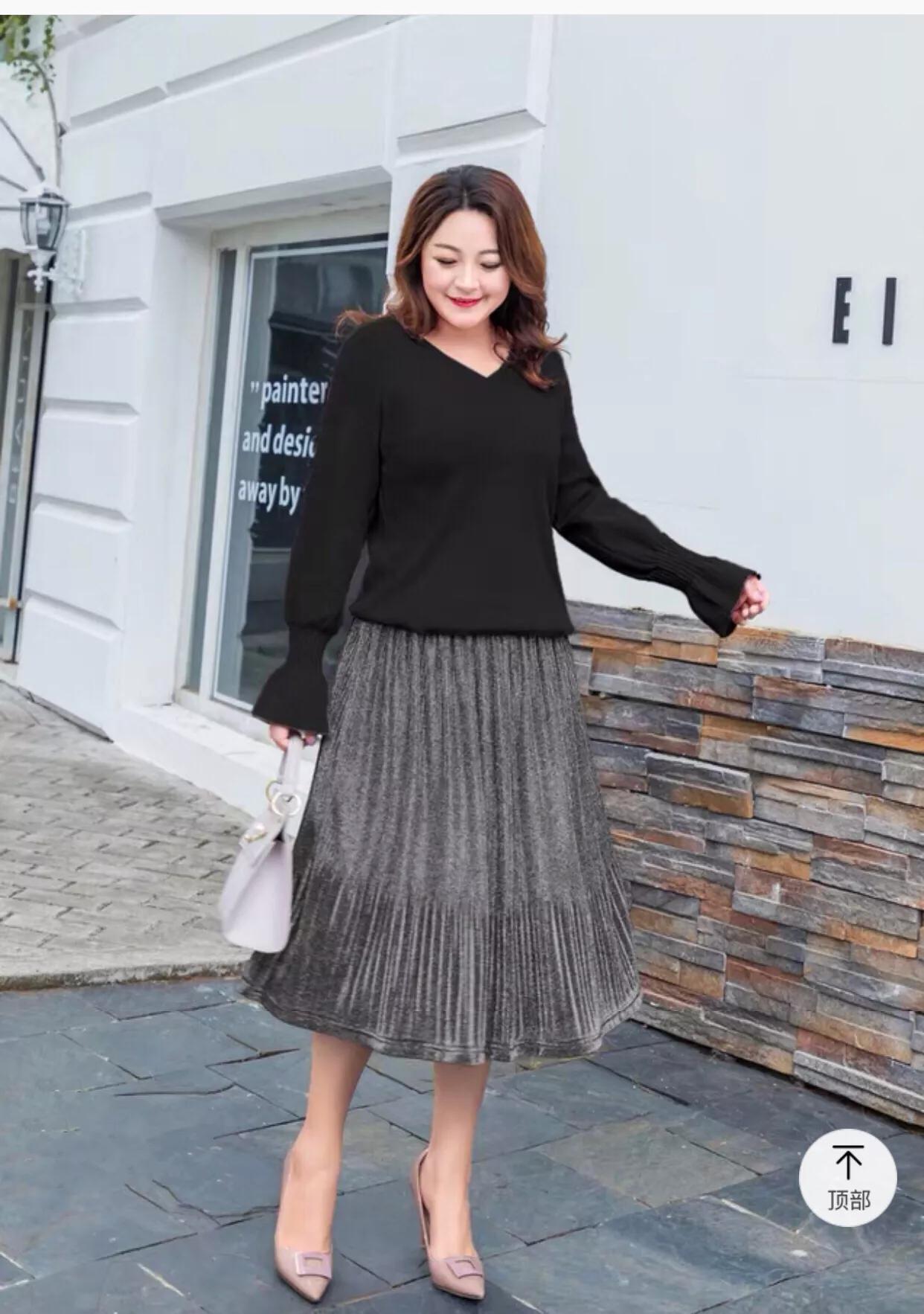 大码打底衫胖mm冬加绒毛衣,秋冬胖mm宽松显瘦内搭毛衣打底衫