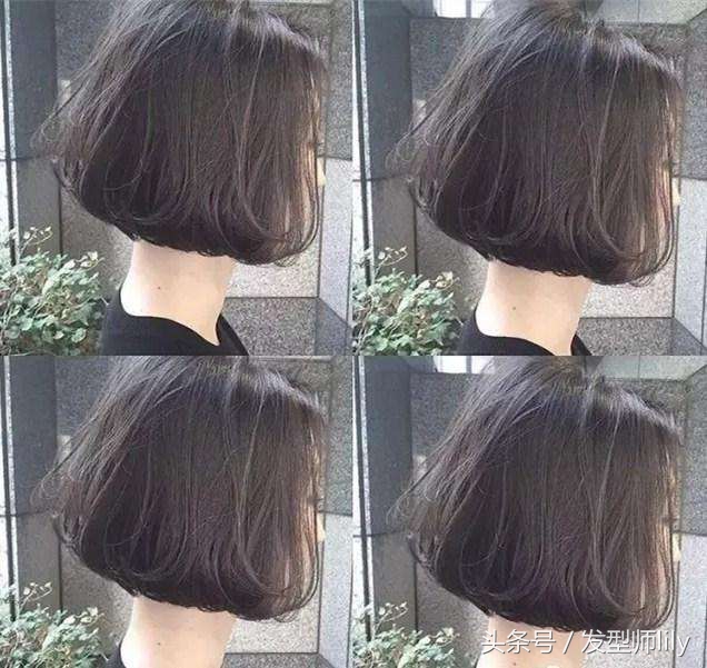 波波内扣减龄发型图片,波波短发内扣修剪教程