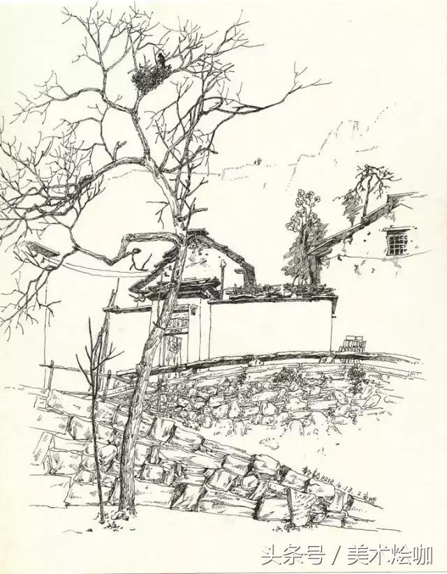 不常见的速写风景作品,速写画风景既简单又好看