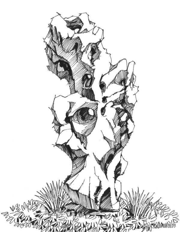 简单有意境的石头手绘,简单石头画入门教程免费视频