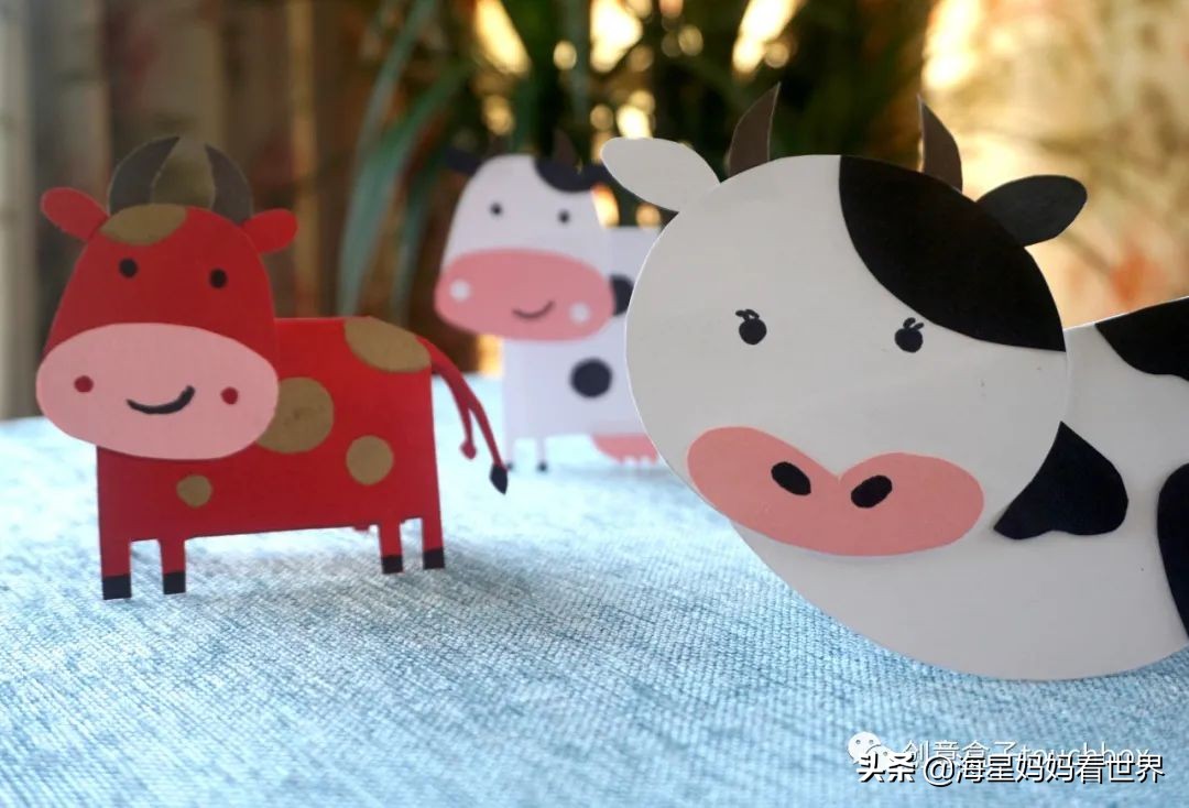 春节到，超可爱的牛卡片、牛灯笼、纸筒牛开心玩起来