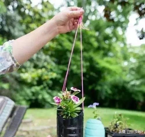 塑料瓶变废为宝花盆创意手工儿童,瓶子可以当花盆养花吗图片