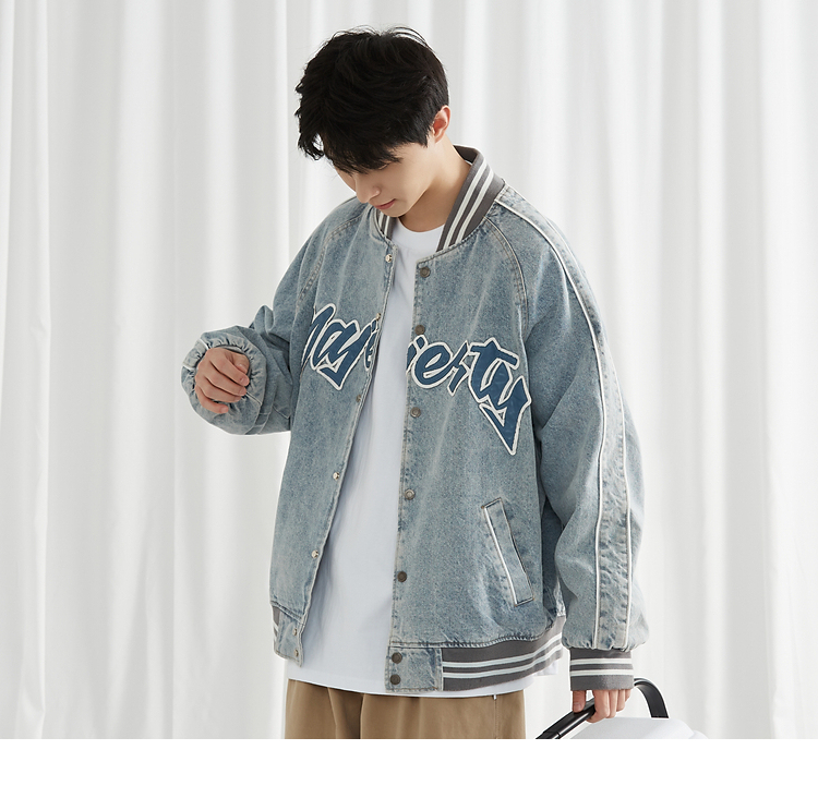 妥妥的休闲运动boy,牛仔棒球服get起来