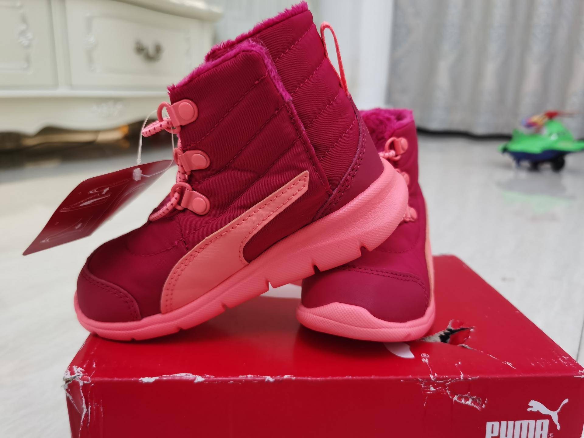 「双十一晒单」踏雪无忧：彪马小童加绒运动靴