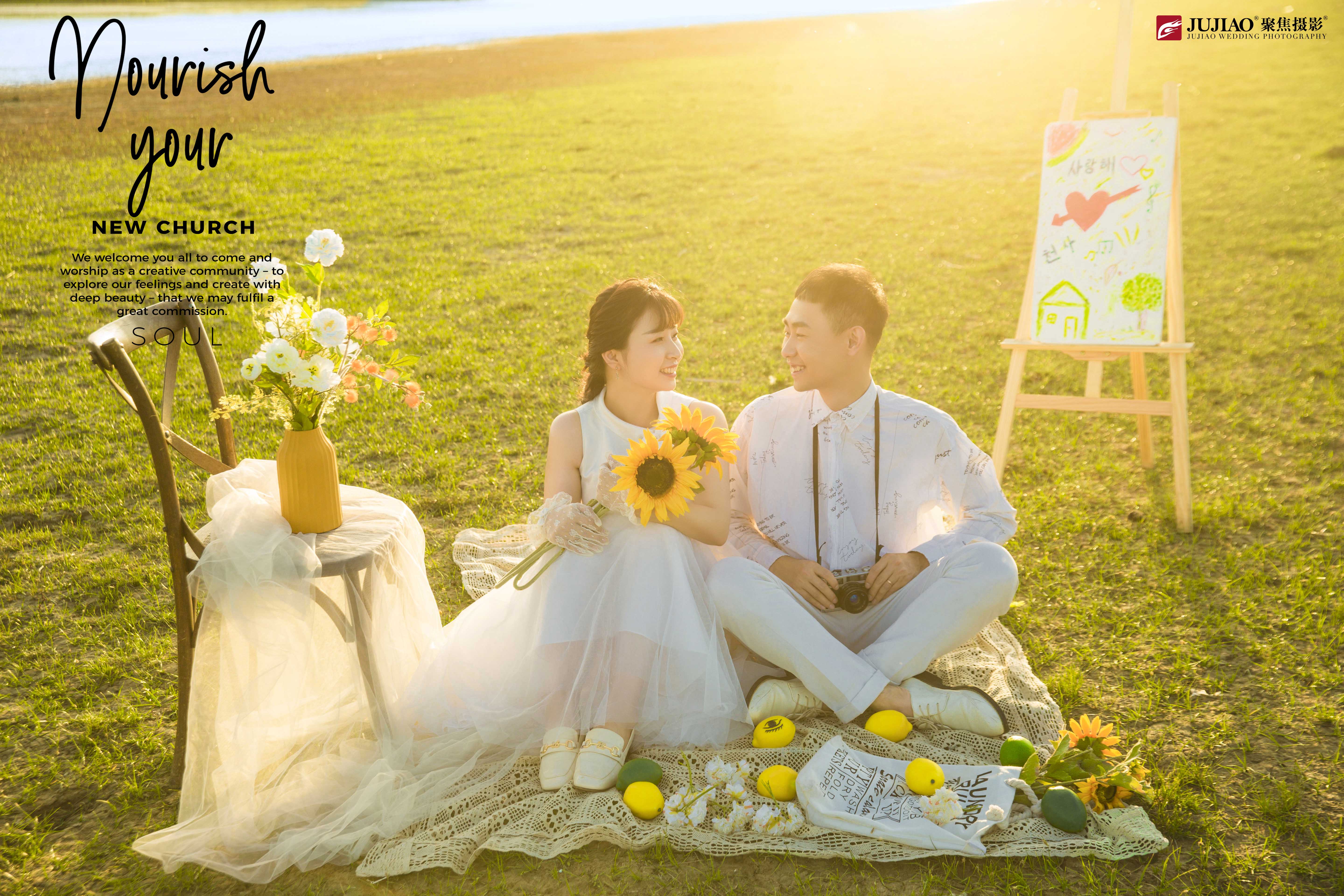 文艺范小清新婚纱照风格图片,浪漫到心坎的轻法式森系婚纱照