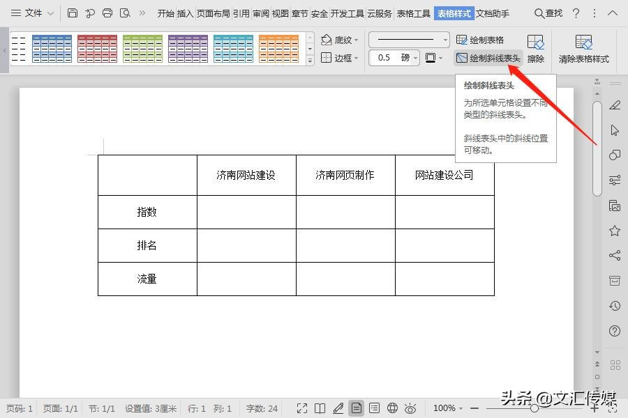 wpsoffice怎么绘制斜线表头,wps文档里表格里怎么做斜线表头
