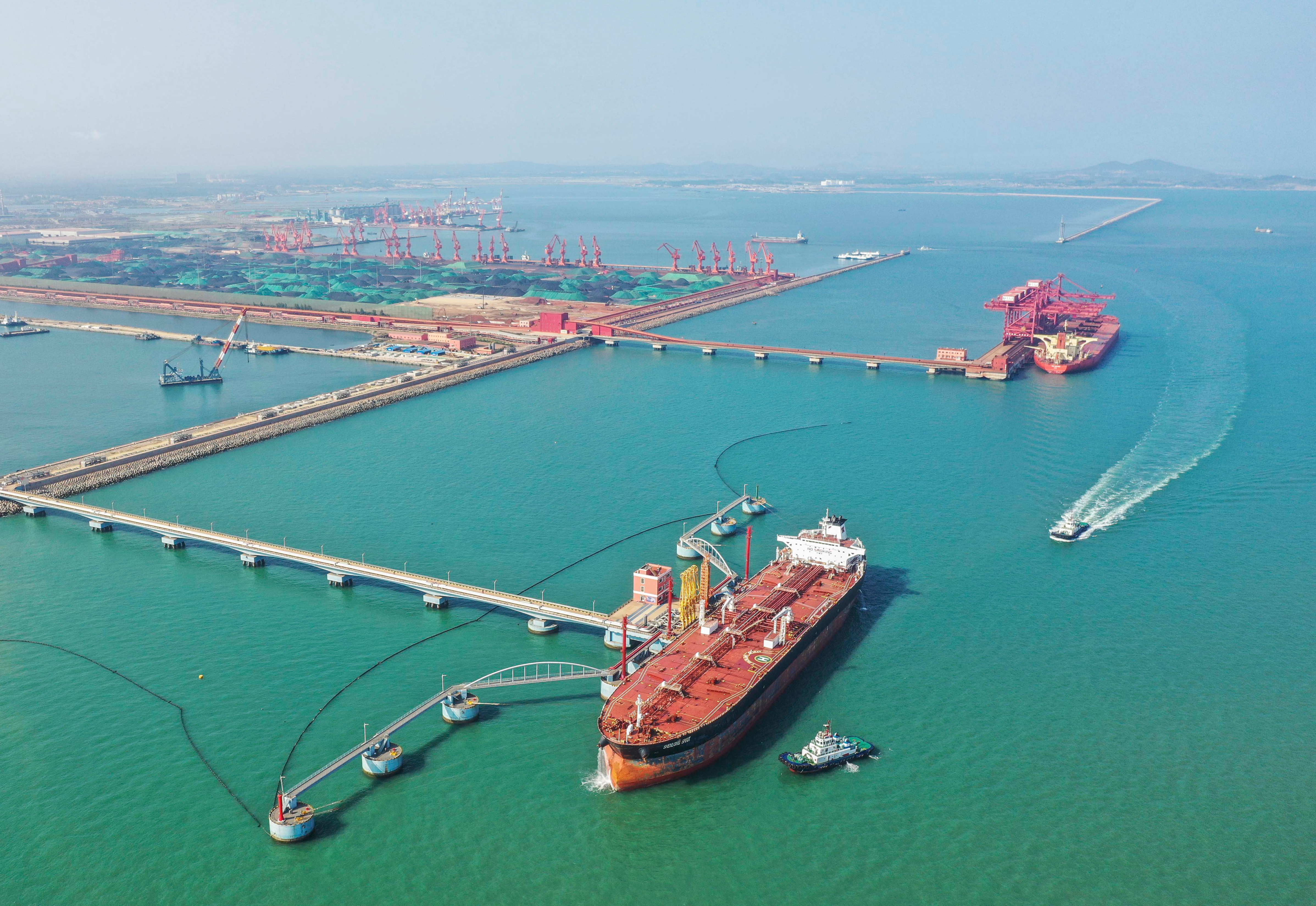 大海蔚蓝簇拥着的贡口村,灵动着纯美,播养海参和剥扇贝别具风情