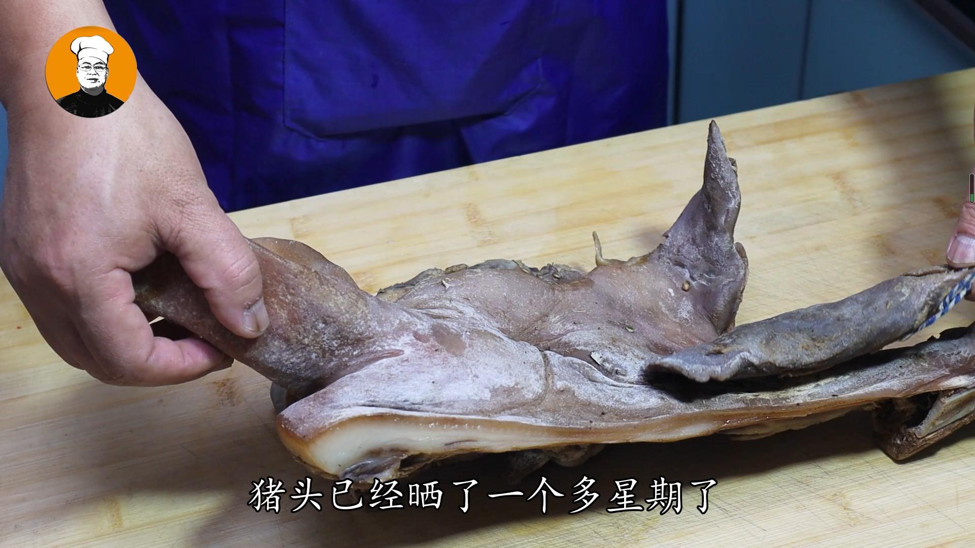 腌咸猪头的正确做法,过年必备好物猪肉脯