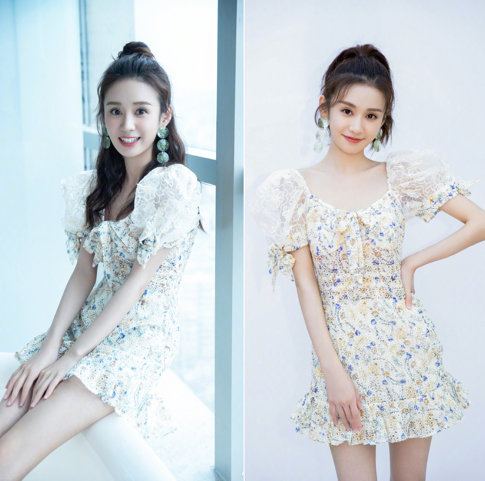 泫雅李沁,泫雅气质玫瑰花连衣裙