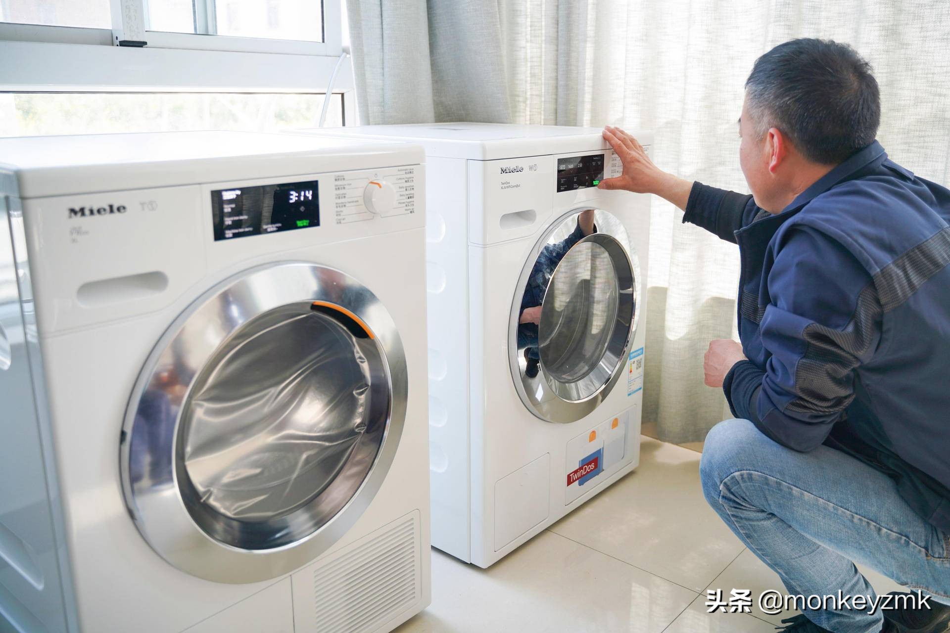 美诺洗烘一体洗衣机,高端洗衣机洗烘套装推荐