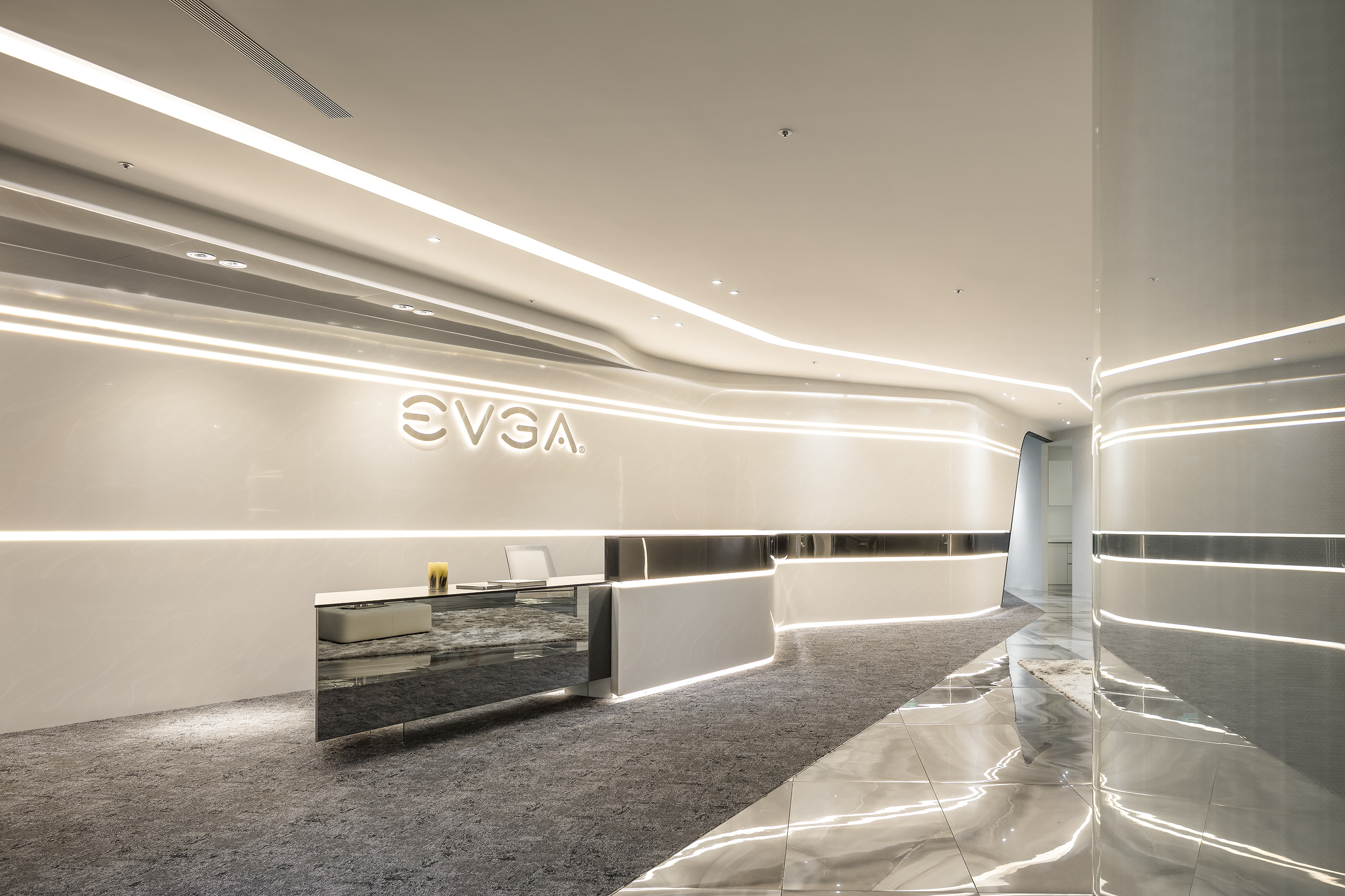 办公室前台装修设计工程,高端办公室前台装修设计展示