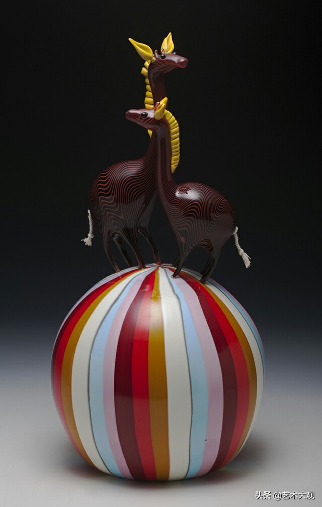可爱的玻璃动物,艺术玻璃雕塑