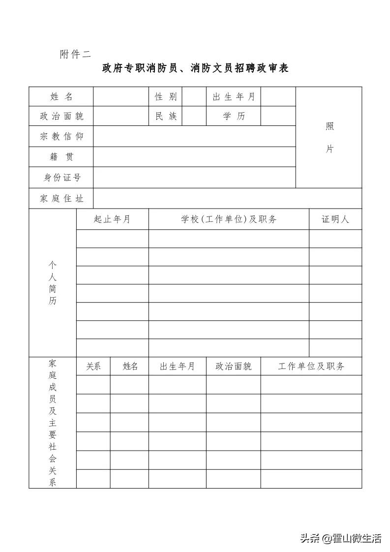 霍山县消防救援大队招聘消防员啦