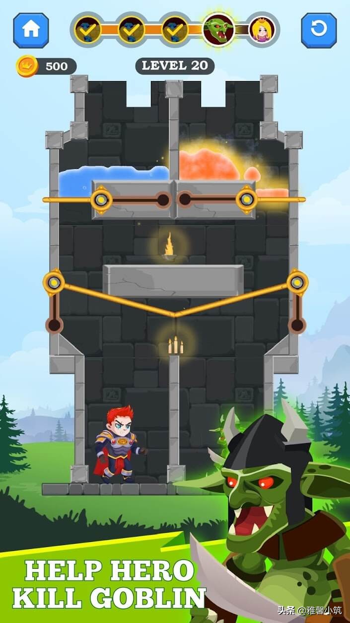 益智手游《HeroRescue》拆钎子也能救公主收宝藏