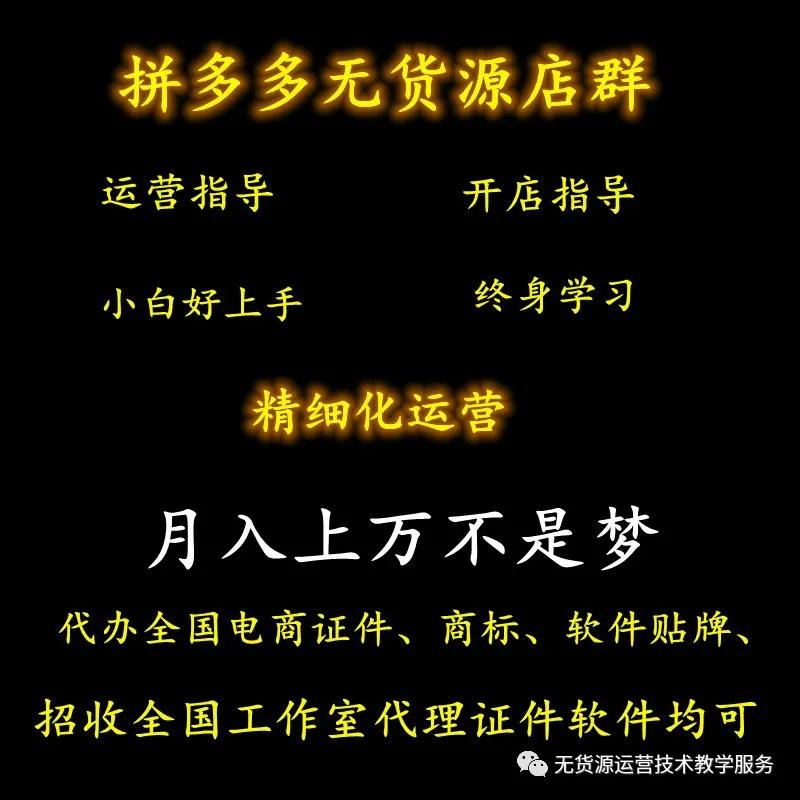 郑州拼多多无货源电商运营学习,拼多多无货源电商加盟怎么样