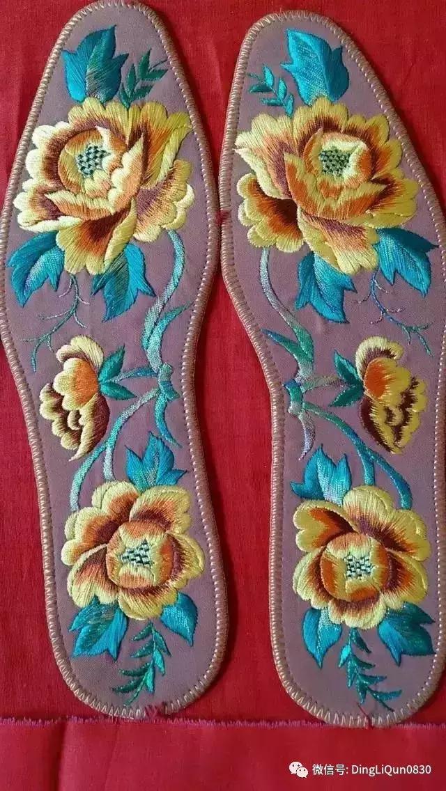 刺绣作品简单的,老式刺绣喜字的鞋垫刺绣方法