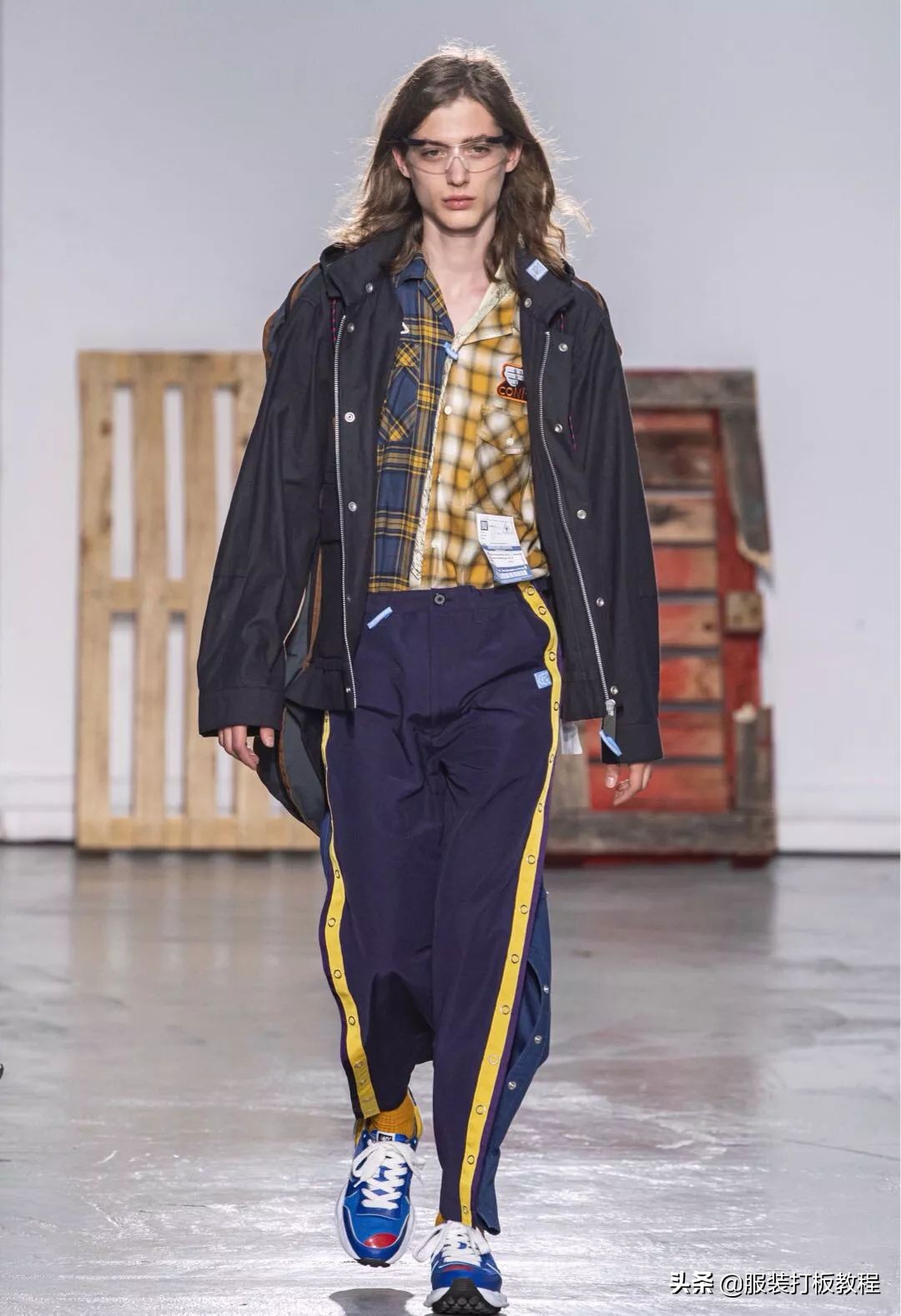 拼接设计潮流套装,拼接服装系列款式图大全