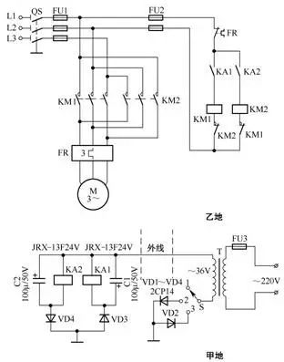 低压电工实操电动机正反转电路图,电工电动机启停点动电路图